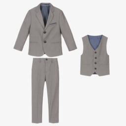 House of Cavani-Boys Grey Reegan Suit | Childrensalon