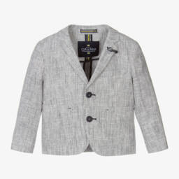House of Cavani-Boys Grey Striped Blazer | Childrensalon