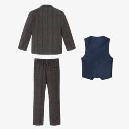 House of Cavani-Boys Grey Tweed Albert Suit | Childrensalon
