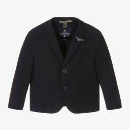 House of Cavani-Boys Navy Blue Siren Blazer | Childrensalon