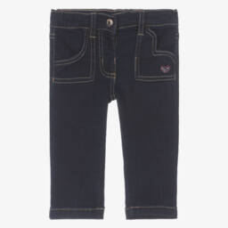 iDO Mini-Bab Girls Dark Blue Jeans with Heart Pockets | Childrensalon