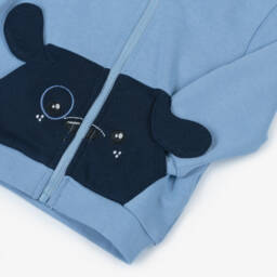 iDO-Baby Boys Blue Cotton Dog Tracksuit Set | Childrensalon