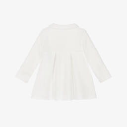 iDO Mini-Baby Girls Ivory Fleece Pram Coat | Childrensalon