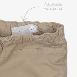 iDO-Boys Beige Cotton Cargo Trousers | Childrensalon