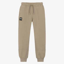 iDO-Boys Beige Cotton Utopya Joggers | Childrensalon