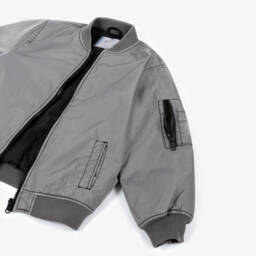 iDO-Бомбер-куртка серая для мальчиков | Childrensalon