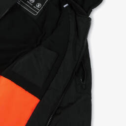 iDO-Boys Silky Black Waterproof Coat with Hood | Childrensalon