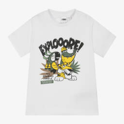 iDO Baby-Boys Green Cotton Leaf Print Shirt | Childrensalon