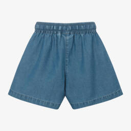 iDO Baby-Girls Blue Chambray Drawstring Shorts | Childrensalon