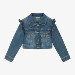 iDO Baby-Girls Blue Chambray Blouse | Childrensalon