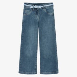 iDO Baby-Girls Blue Chambray Blouse | Childrensalon