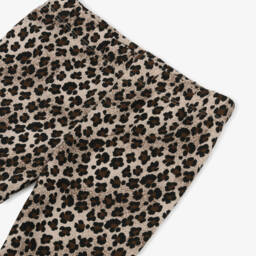 iDO-Girls Brown Cotton Leopard Print Leggings | Childrensalon