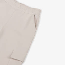 iDO-Girls Ivory Cotton Wide-Leg Cargo Joggers | Childrensalon