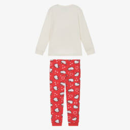 iDO-Girls Ivory & Red Cotton Hello Kitty Pyjamas | Childrensalon