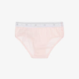 iDO Junior-Girls Pink & Grey Cotton Knickers (3 Pack) | Childrensalon