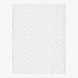 iDO-Ivory & Beige Teddy Bear Padded Velour Blanket (98cm) | Childrensalon