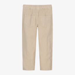 Il Gufo-بنطلون كتان لون بيج للأولاد | Childrensalon