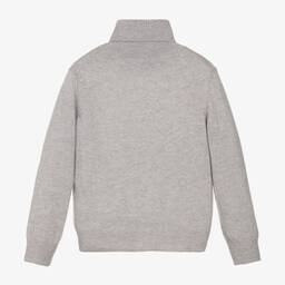 Il Gufo-بلوفر بياقة عالية صوف لون رمادي للأولاد | Childrensalon