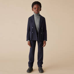 Il Gufo-بلوفر بياقة عالية صوف لون رمادي للأولاد | Childrensalon