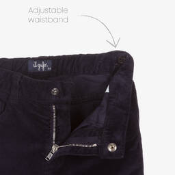 Il Gufo-Boys Navy Blue Corduroy Trousers | Childrensalon