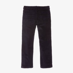 Il Gufo-Boys Navy Blue Corduroy Trousers | Childrensalon