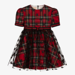 Red Tartan Tulle Dress