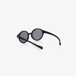 IZIPIZI-Black UV Protective Round Sunglasses | Childrensalon