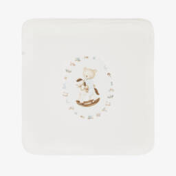 Jamiks-Baby Boys Ivory Velour Rocking Horse Blanket (85cm) | Childrensalon