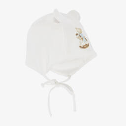 Jamiks-طقم بيبي غرو قطيفة بتصميم دب وحصان هزاز لون أبيض للأولاد الرضع | Childrensalon