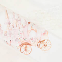 Jamiks-Baby Girls Ivory Cotton Blanket (82cm) | Childrensalon