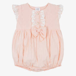 Baby Girls Pastel Orange Plumeti Cotton Shortie