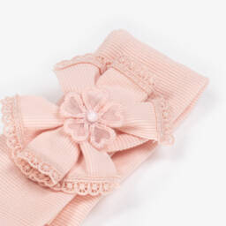 Jamiks-Baby Girls Rose Pink Cotton Bow Headband | Childrensalon