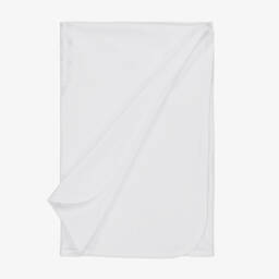 Jamiks-Baby Girls White Bear Cotton Blanket (85cm) | Childrensalon