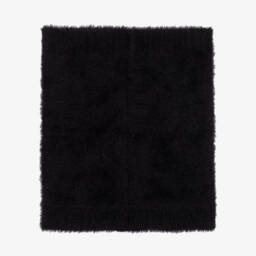 Jamiks-Black Fluffy Wool & Cashmere Knit Snood | Childrensalon