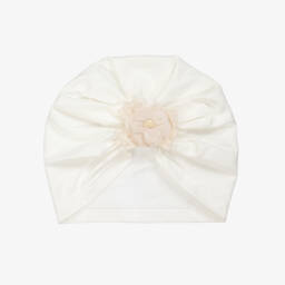 Jamiks-Girls Ivory Cotton Turban | Childrensalon