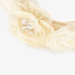 Jamiks-Girls Ivory Floral Hairband | Childrensalon