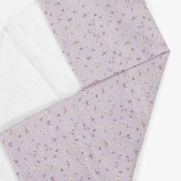 Jamiks-Girls Lilac Purple Organic Cotton Muslin Cloths (2 Pack) | Childrensalon
