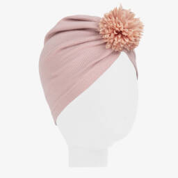 Jamiks-Girls Pink Cotton Flower Turban | Childrensalon