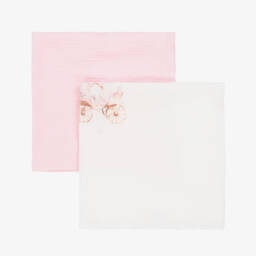 Jamiks-Pink Cotton Rabbit Muslin & Dummy Clip Set  | Childrensalon