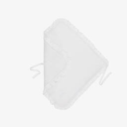 Jamiks-White Cotton Ruffled Baby Nest (70cm) | Childrensalon