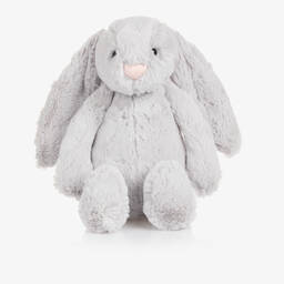 Jellycat-Grey Bashful Bunny Rabbit Soft Toy (31cm) | Childrensalon