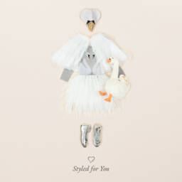 Jellycat-Ivory Featherful Swan Soft Toy (39 cm) | Childrensalon