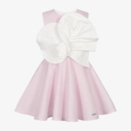 Jessie and James London-Girls Lavender Dress with Statement Floral Appliqué | Childrensalon
