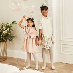 Jessie and James London-Girls Metallic Pink Dress | Childrensalon