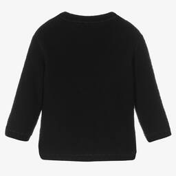 Joha-Black Thermal Wool Cardigan | Childrensalon