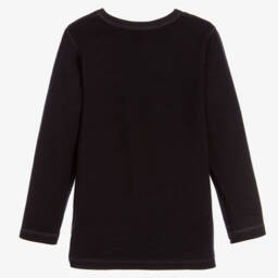 Joha-Black Thermal Wool Top | Childrensalon