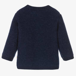 Joha-Blue Thermal Wool Cardigan | Childrensalon