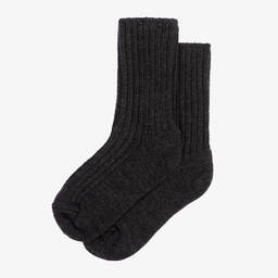 Joha-Dark Grey Thermal Wool Socks | Childrensalon