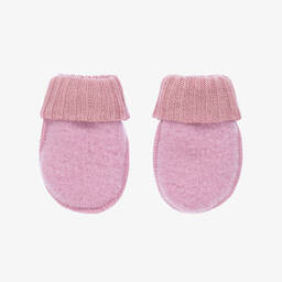 Joha-Dark Pink Merino Wool Mittens | Childrensalon