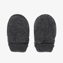 Joha-Grey Merino Wool Baby Mittens | Childrensalon